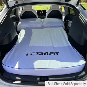 tesmat mattress for model y with matching bed sheet